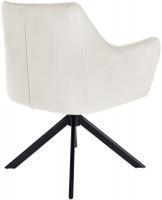 Esszimmerstuhl Swing Samt schwarz creme 