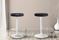 2er Set Barhocker Ponte Samt weiß schwarz 