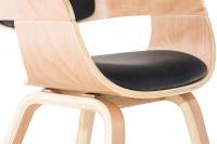 2er Set Stühle Kingston Kunstleder natura/schwarz 