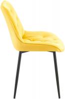 2er Set Esszimmerstuhl Wallace Samt gelb 