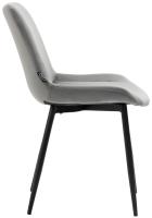 2er Set Esszimmerstühle Victoria Samt grau 