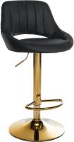 Barhocker Milet Kunstleder gold schwarz 