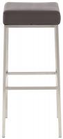 2er Set Barhocker Montreal 85 Kunstleder edelstahl braun 