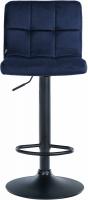 Barhocker Peru Samt schwarz blau 