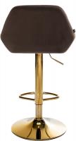 Barhocker Braga Gold Samt braun 