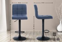 2er Set Barhocker Calma Stoff schwarz blau 