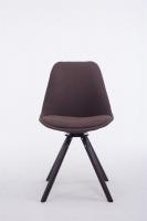 Besucherstuhl Troyes Stoff Rund walnuss (eiche) braun 