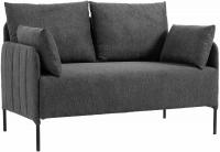 Ziden Couch 2 Sitzer Stoff schwarz 