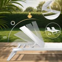 2er Set Sonnenliege Tropic weiß 