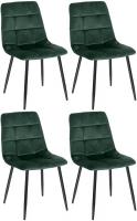 4er Set Esszimmerstühle Antibes grün