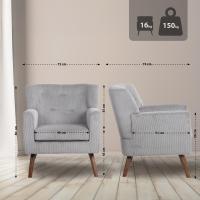 Sessel Kioni Cord grau Sessel Kioni Cord grau