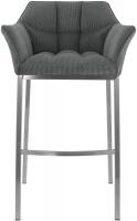 Barhocker Damaso E Cord mit 4-Fuß Gestell grau 