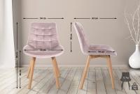2er Set Stühle Brook Samt pink 2er Set Stühle Brook Samt pink