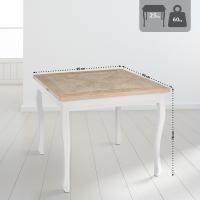 Esstisch Lindon eckig natura/weiß Esstisch Lindon eckig natura/weiß