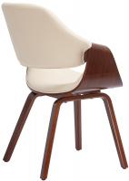 Esszimmerstuhl Maira Kunstleder walnuss/creme 