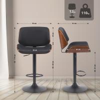 Barhocker Beverley B Stoff walnuss/schwarz 