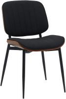 Besucherstuhl Tiffin Stoff walnuss/schwarz 