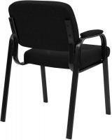 Besucherstuhl Rheon Stoff schwarz 