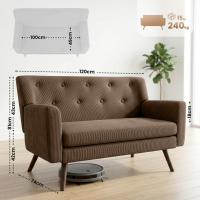 Sofa Kioni Cord dunkelbraun Sofa Kioni Cord dunkelbraun