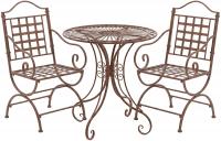 Gartenmöbel-Set Viro mit 2 Stühlen antik braun