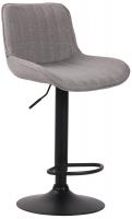 2er Set Barhocker Lentini Stoff schwarz grau 