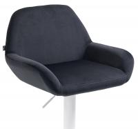 2er Set Barhocker Braga Samt weiß schwarz 2er Set Barhocker Braga Samt weiß schwarz