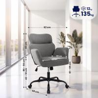 Bürostuhl Amado Stoff grau 