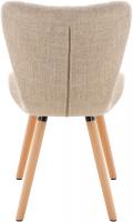 2er Set Stuhl Elda Stoff creme 