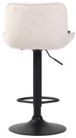 2er Set Barhocker Lentini Samt schwarz creme 