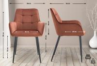 2er Set Esszimmerstuhl Ferndale Samt braun 2er Set Esszimmerstuhl Ferndale Samt braun