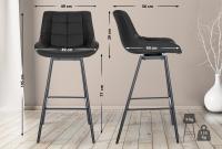 4er Set Barhocker Weston Schwenkbar Kunstleder schwarz 