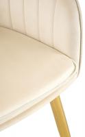 Esszimmerstuhl Cheryl Samt gold creme 