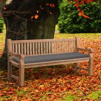 Teakbank Jackson mit Sitzkissen 200 cm + teak dunkelgrau 