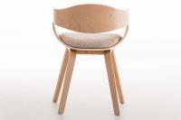 Besucherstuhl Kingston Stoff natura/creme 