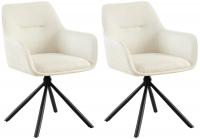2er Set Stuhl Tipton Stoff creme 