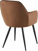 Esszimmerstuhl Cheryl Samt schwarz braun 