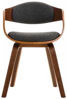2er Set Stühle Kingston Stoff walnuss/dunkelgrau 