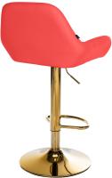 2er Set Barhocker Braga Gold Kunstleder rot 