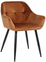 Besucherstuhl Emia Samt braun 