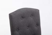 Barhocker Louise Stoff antik-hell dunkelgrau 