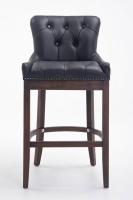 Barhocker Lakewood Echtleder, Antik schwarz 