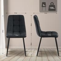 Esszimmerstuhl Tilde Cord schwarz 