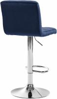 Barhocker Peru Samt chrom blau 