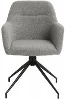 Esszimmerstuhl Merlinda Stoff Teddy grau 