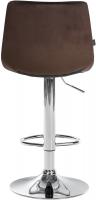 2er Set Barhocker Jerry Samt chrom braun 