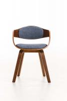 Besucherstuhl Kingston Stoff walnuss/blau 