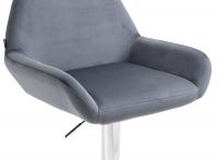 Barhocker Braga Samt chrom dunkelgrau 