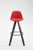 Barhocker Franklin Stoff Square Cappuccino (eiche) rot 