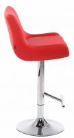 2er Set Barhocker Club Kunstleder chrom rot 