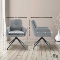 Esszimmerstuhl Pickett Stoff grau 